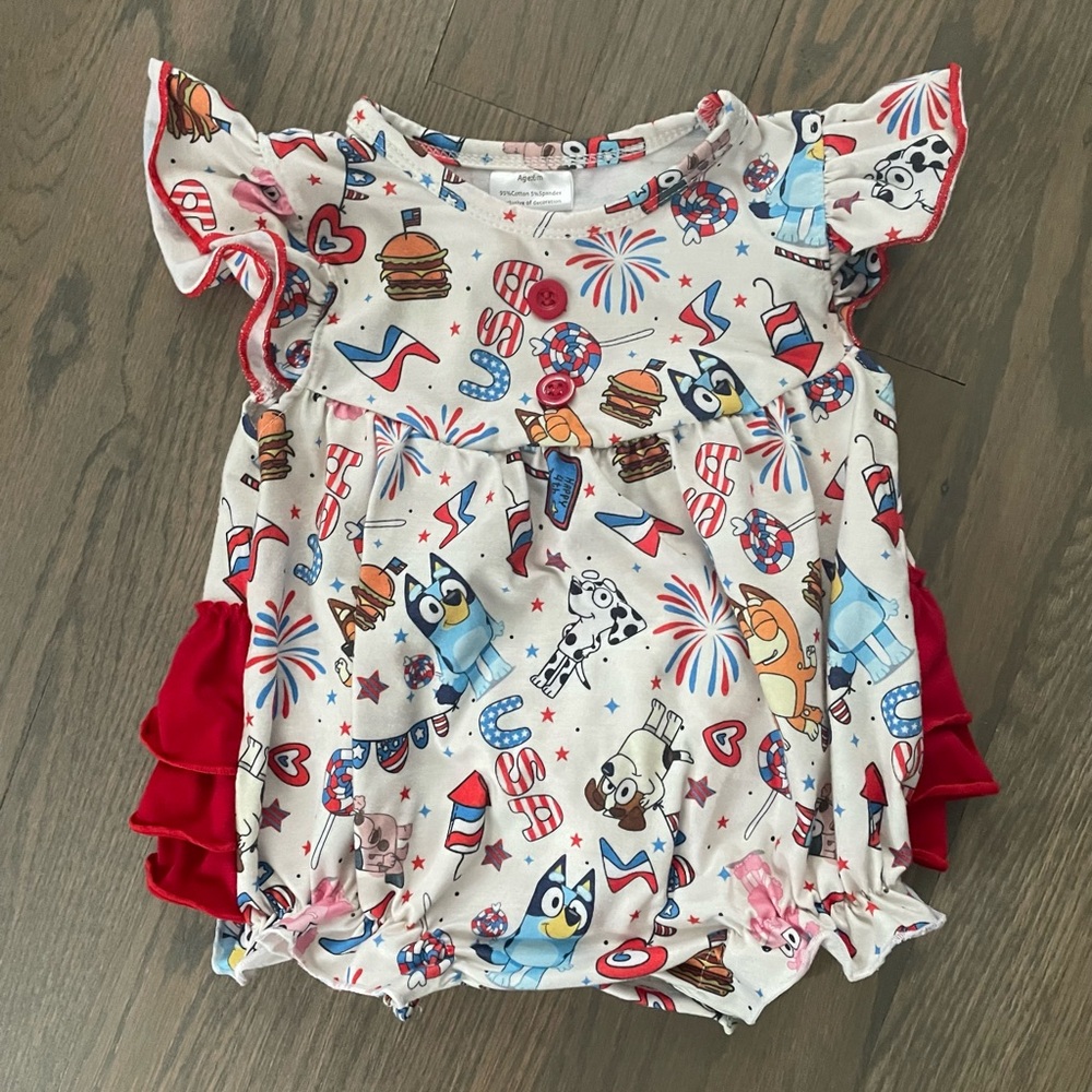 Baby “Bluey” Romper